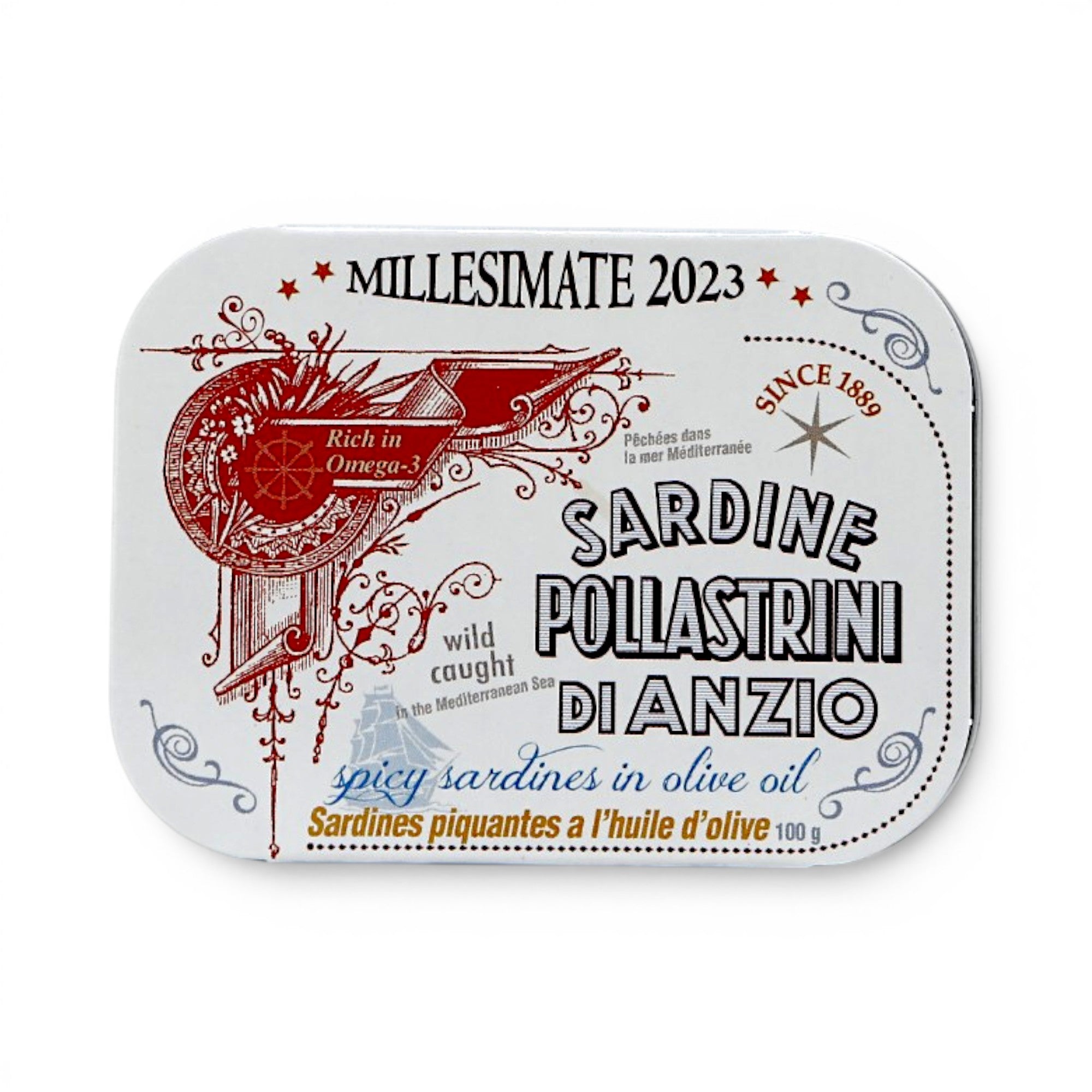Spicy Sardines in olive oil "Millesimate"- Pollastrini | Italian