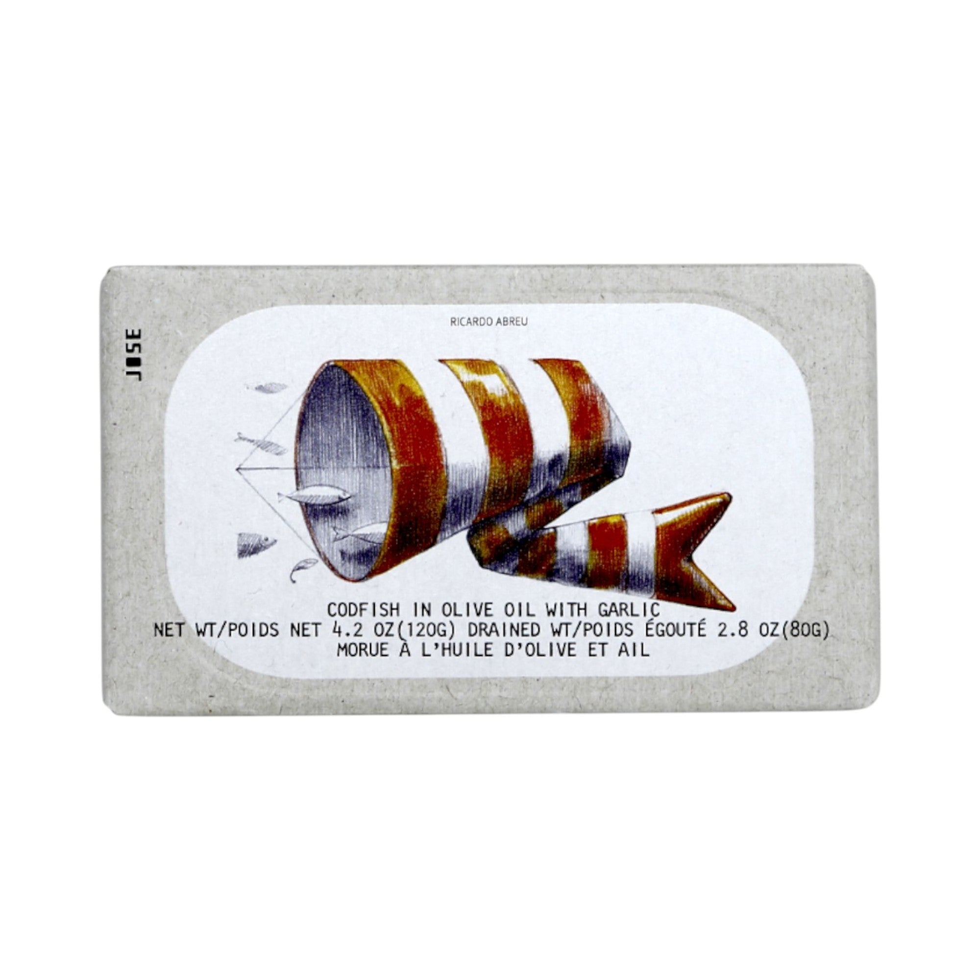 Codfish in Olive Oil with Garlic – José Gourmet | Premium Tinned Fish Canada