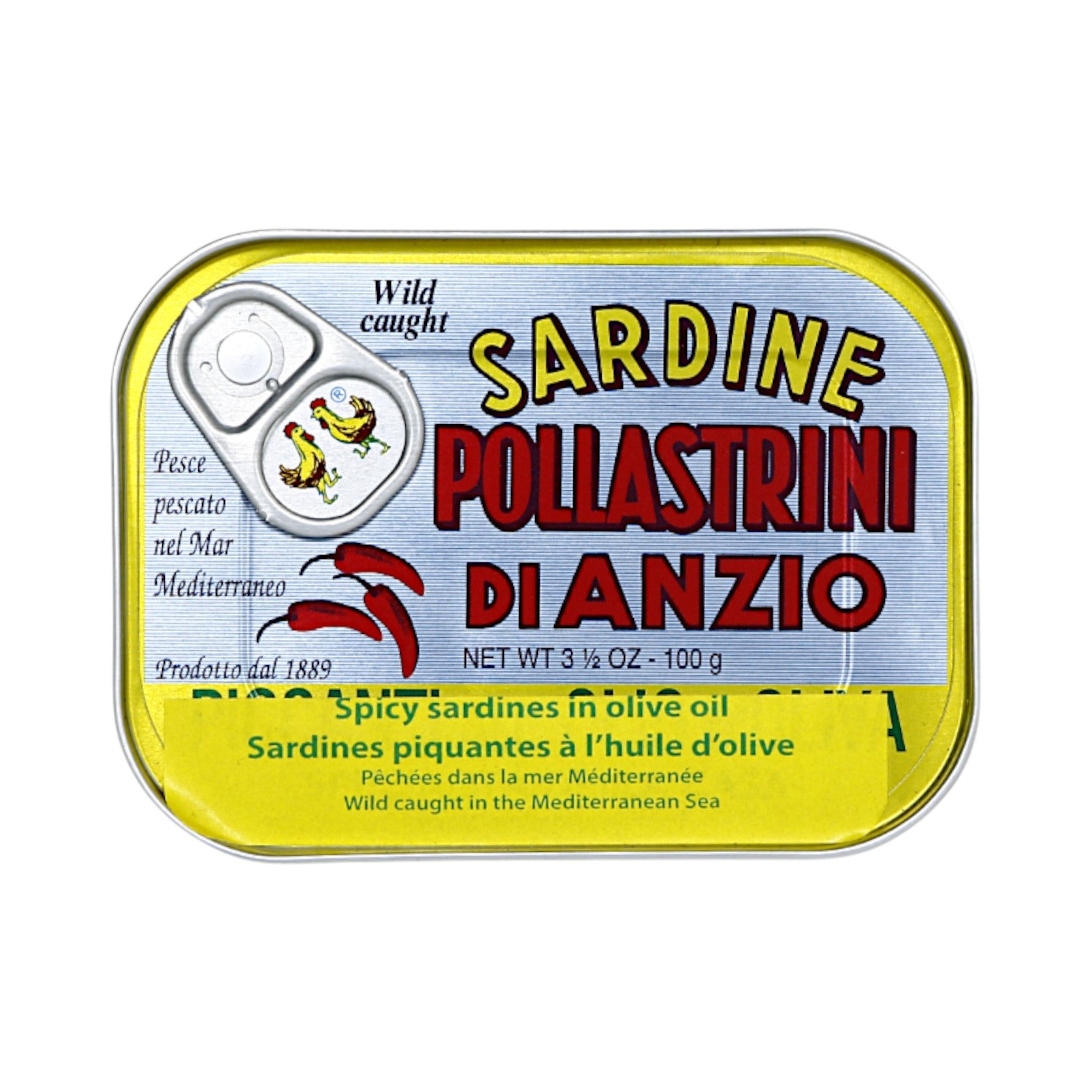 Pollastrini spicy sardines olive oil chili pepper – Italian tinned fish Canada