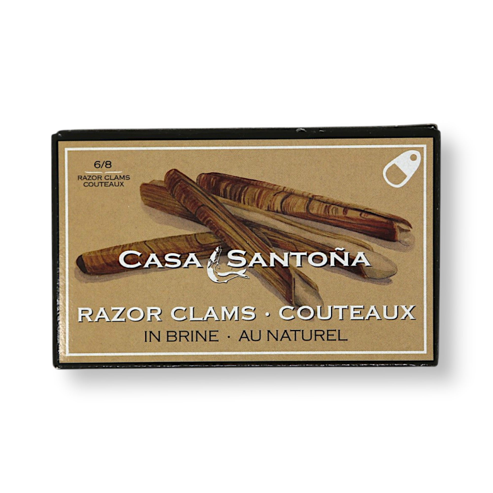 Casa Santona razor shells navajas al natural – premium Spanish tinned seafood