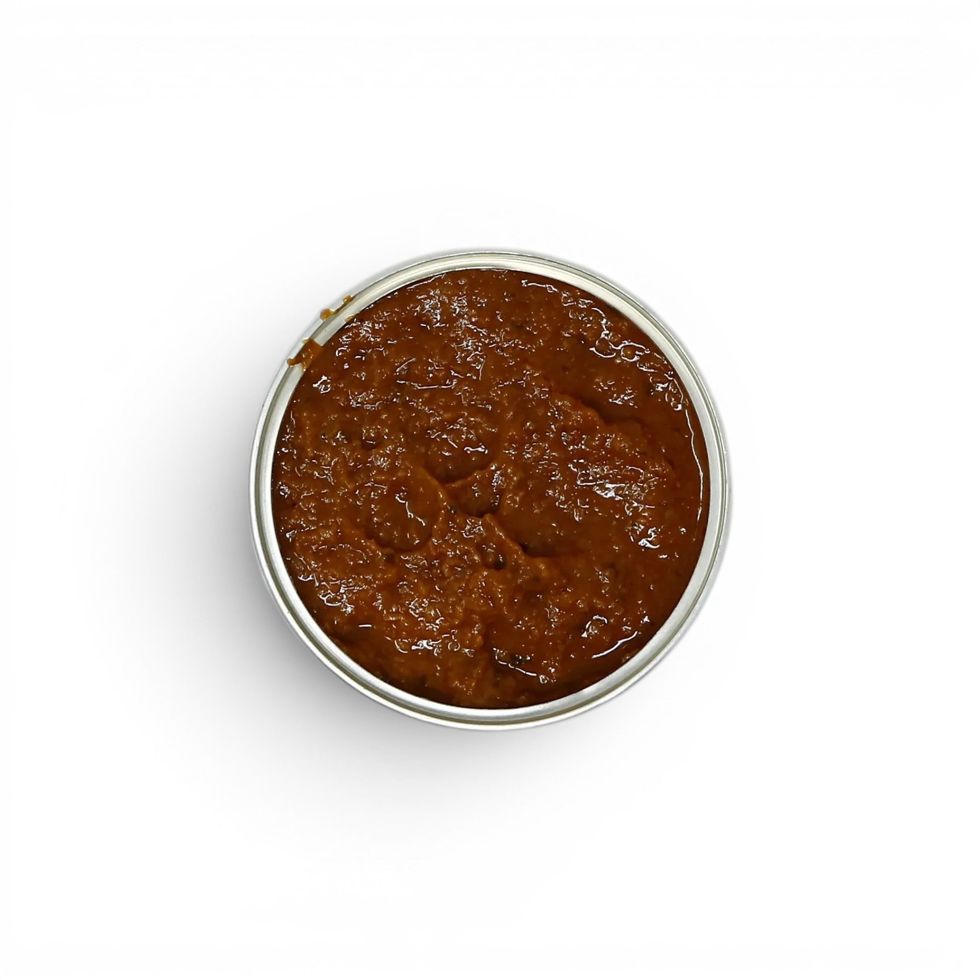 Tinned Fins José Gourmet premium octopus pâté in a small round tin, featuring a rich brown spreadable texture.